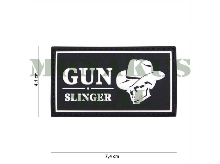 Parche de PVC Gun slinger skull cowboy