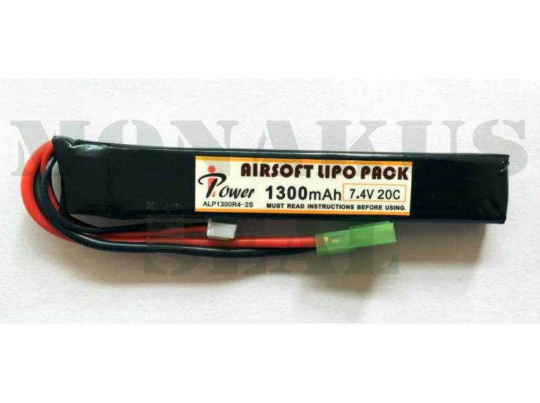Batería Li-Po 1300mAh 7.4V 20C Tubo IPOWER