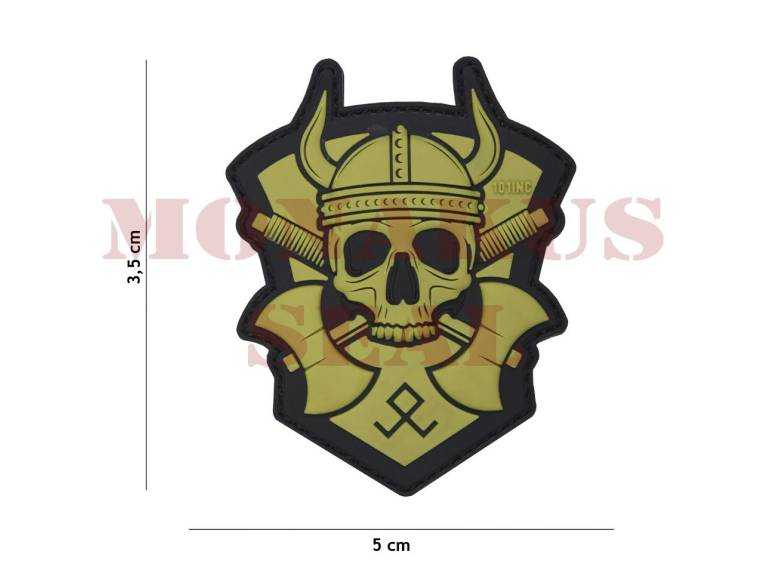 3D PVC Viking Patch with Ax