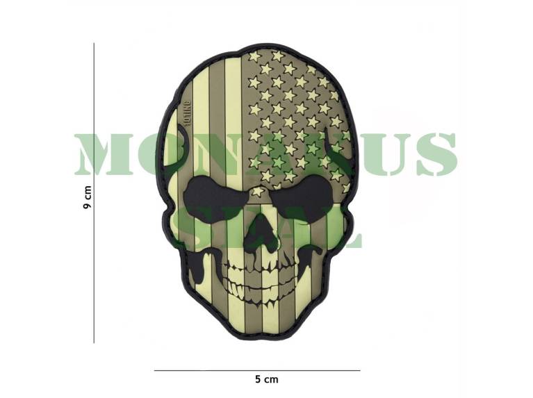 PVC Skull USA Patch