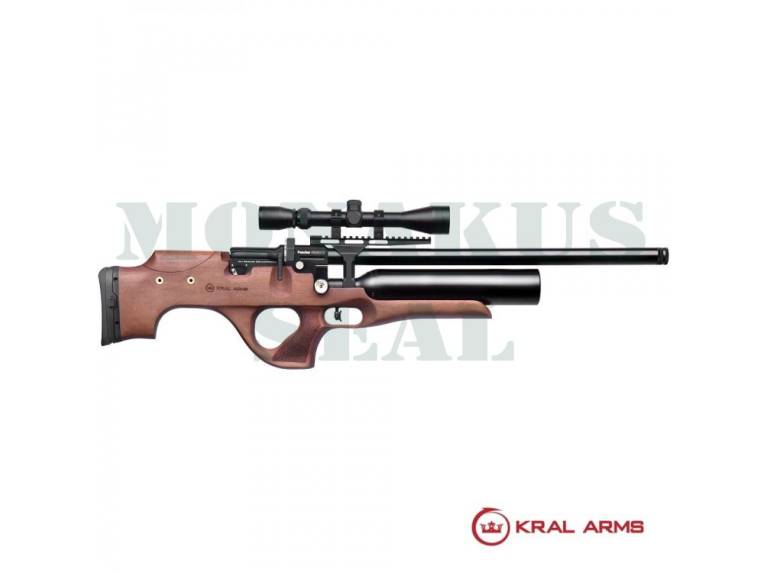 Carabina PCP KRAL Puncher Nemesis Madera 4,5/5,5mm - 24 Julios (Incluye 2 cañones 4,5 - 5,5mm)