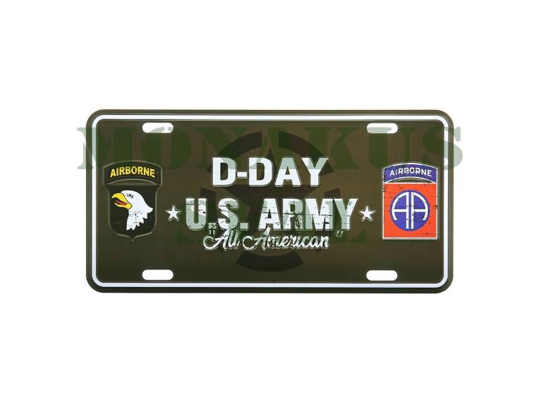 D-Day Allied Star License Plate