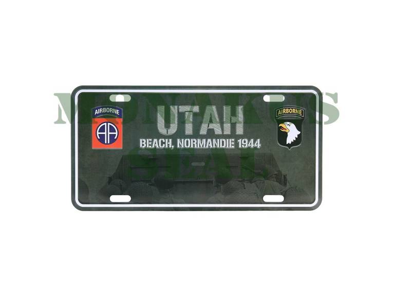 1944 Utah Beach Normandie License Plate