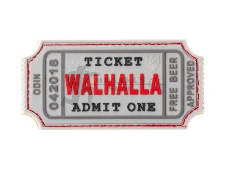 Parche PVC 3D Walhalla Ticket Blanco