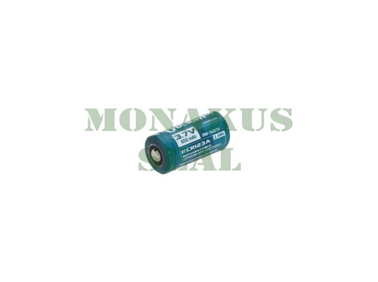 RCR123 3.7V 650mAh rechargeable battery with Olight PCB